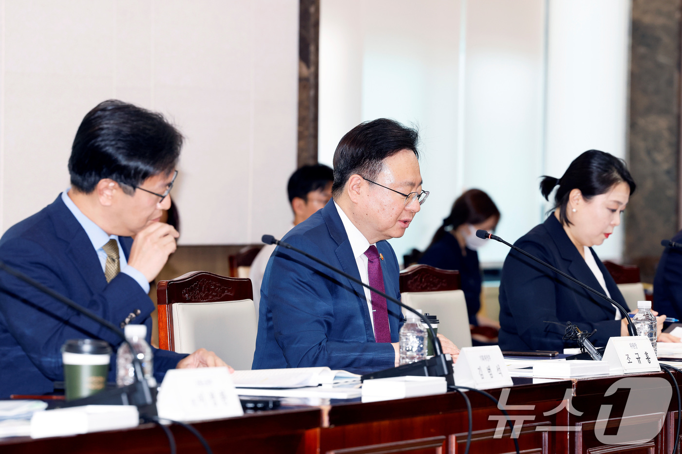 (서울=뉴스1) = 조규홍 보건복지부 장관이 29일 정부서울청사에서 열린 '2025년도 제3차 국민연금기금운용위원회'에서 발언하고 있다. (보건복지부 제공. 재판매 및 DB 금지) …