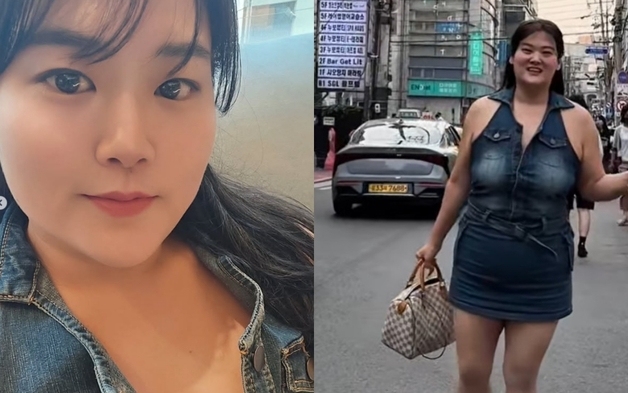 '150㎏→81㎏' 미나 시누이, 팽팽한 노출 원피스 깜짝…"불편하다면 죄송"