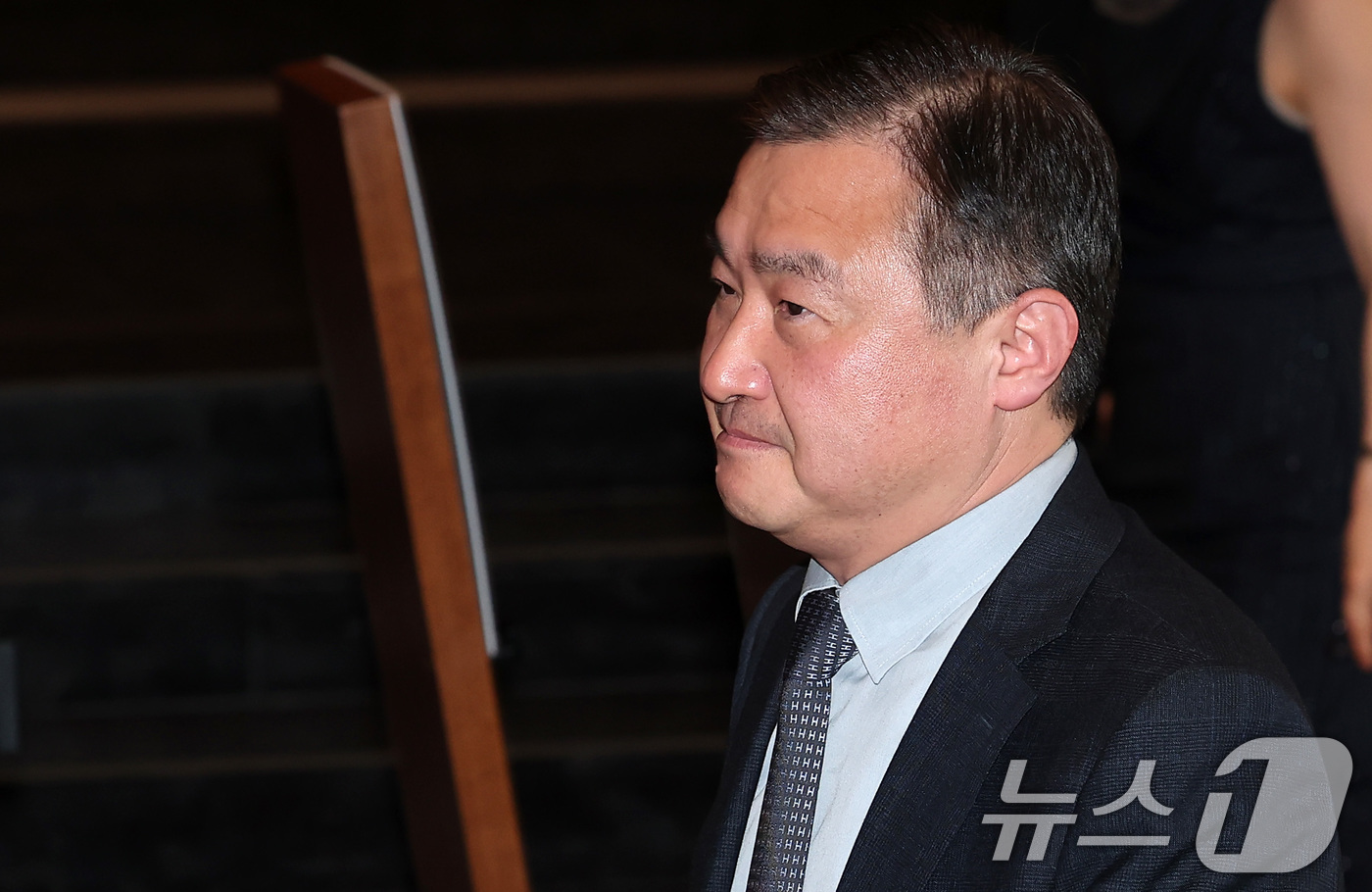 (서울=뉴스1) 김성진 기자 = 노태문 삼성전자 DX부문장 직무대행 사장이 30일 서울 중구 신라호텔에서 열린 2025 삼성호암상 시상식에 참석하고 있다. 2025.5.30/뉴스1 …