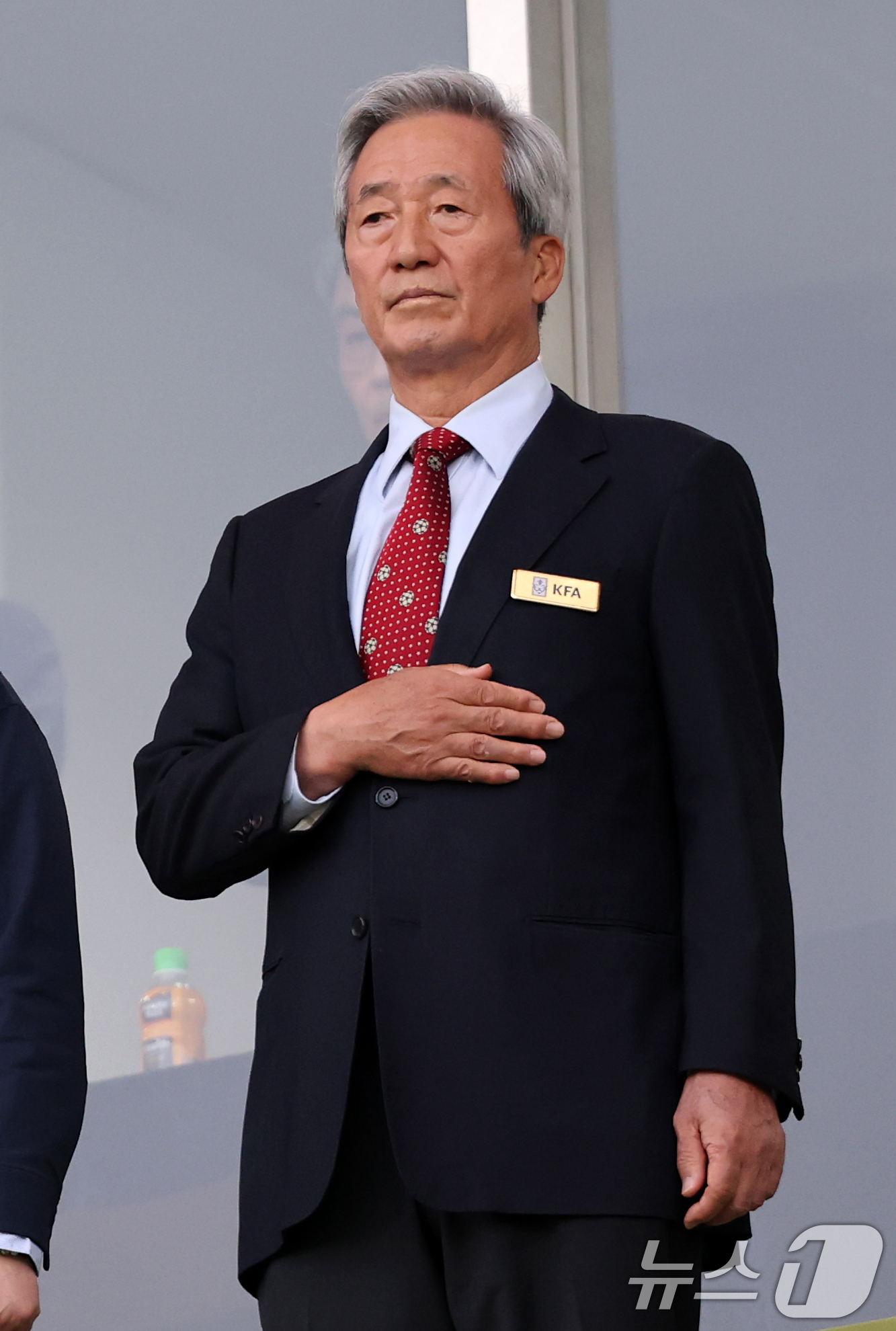 (인천=뉴스1) 이승배 기자 = 30일 오후 인천시 남동구 남동아시아드럭비경기장에서 열린 쿠팡플레이 초청 여자축구 국가대표팀 친선경기 대한민국과 콜롬비아의 경기에서 정몽준 아산사회 …