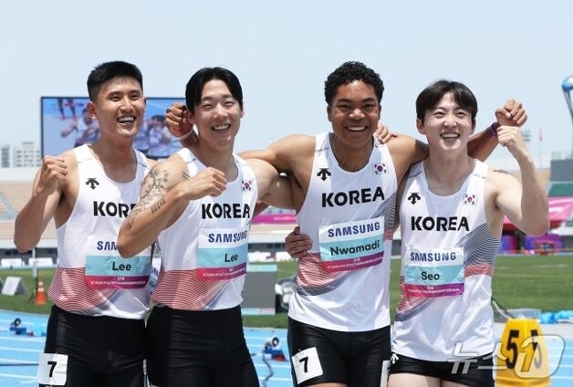 육상 남자 400m 계주, 한국新+아시아선수권 첫 우승