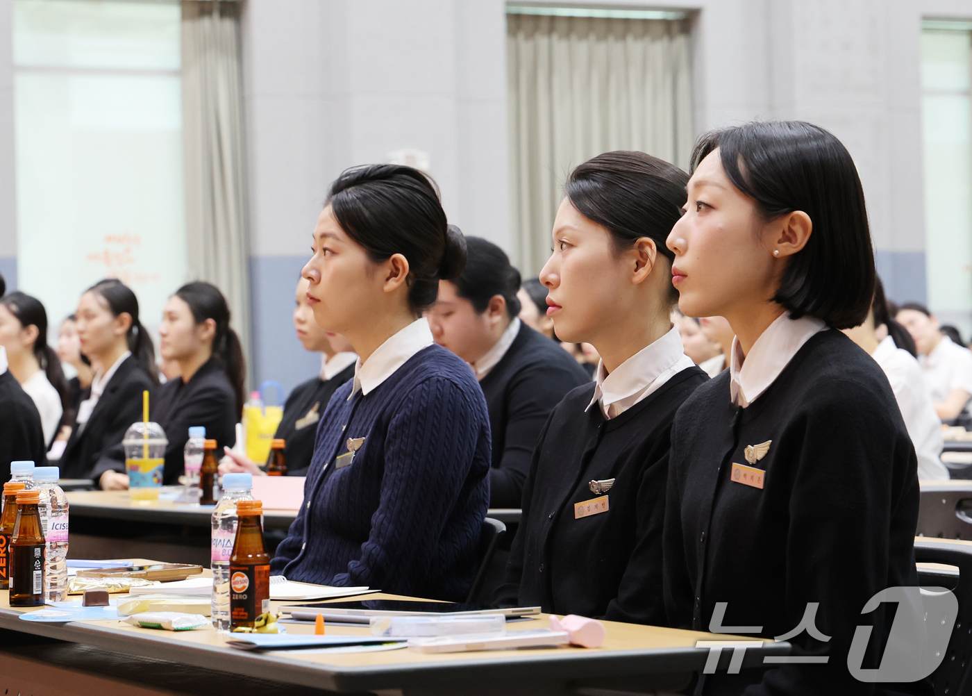 (광주=뉴스1) 박준배 기자 = 8일 오후 광주여대 본관 1층 국제회의장에서 '2025 항공일자리 취업지원센터' 광주여대와 함께하는 항공일자리 '릴레이 멘토링' 행사가 열리고 있다 …