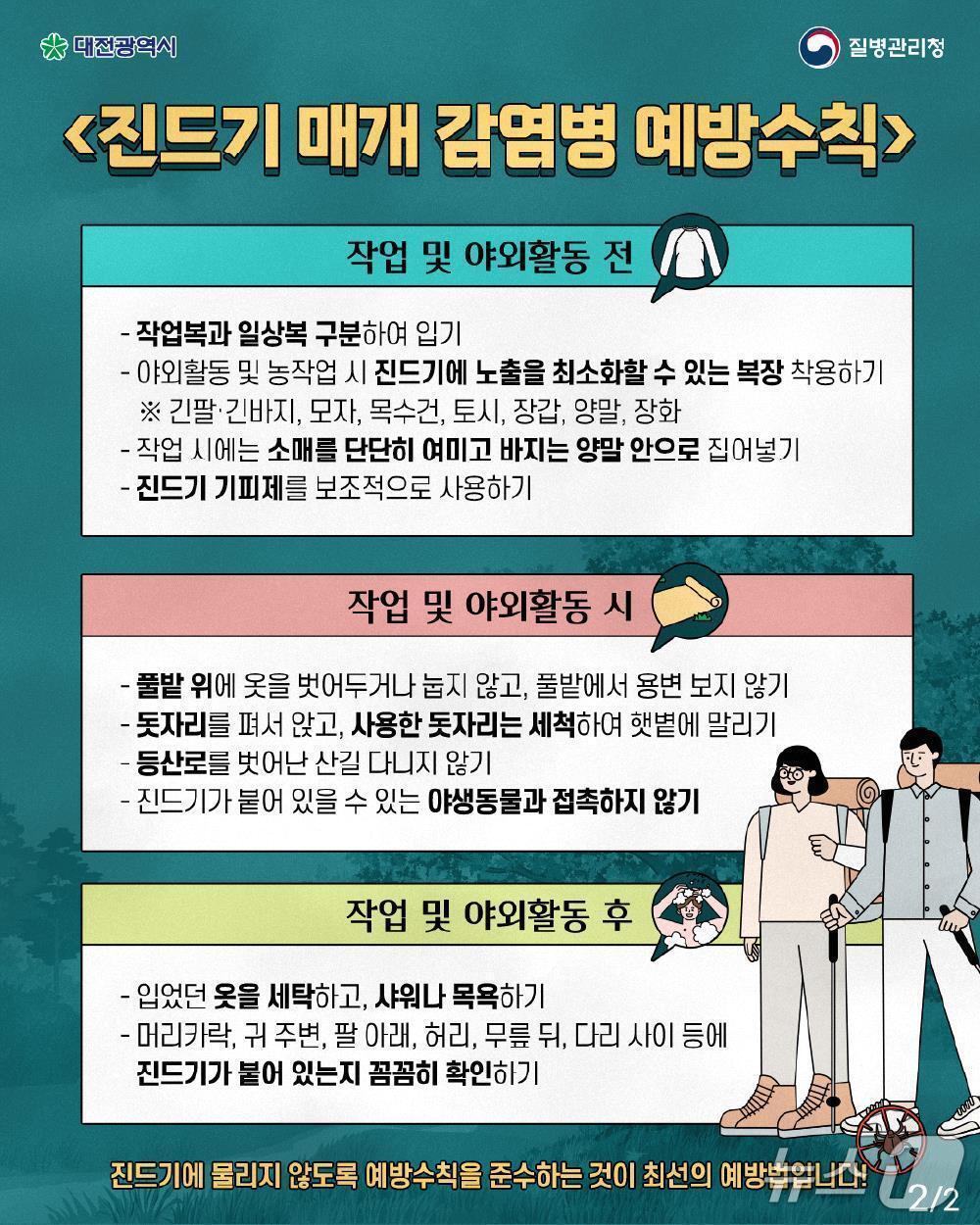 본문 이미지 - 진드기 예방수칙 포스터.(대전시 제공. 재판매 및 DB 금지)2025.6.10/뉴스1