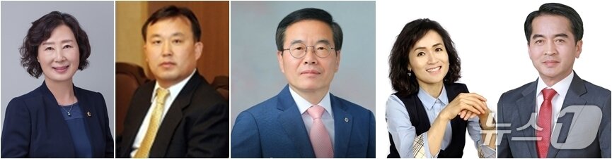 본문 이미지 - 더불어민주당 박경숙, 박연수, 이태영, 하유정, 국민의힘 최재형 씨&#40;정당별 가나다순&#41; /뉴스1 