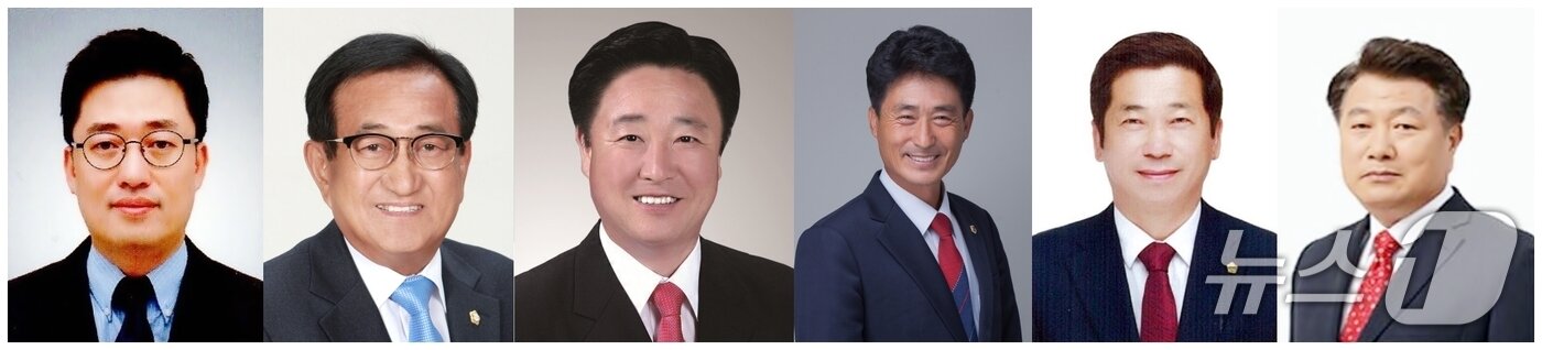 본문 이미지 - 왼쪽부터 김명식 박양규 임영은 이양섭 이재명 장동현.&#40;정당·가나다순&#41;/뉴스1