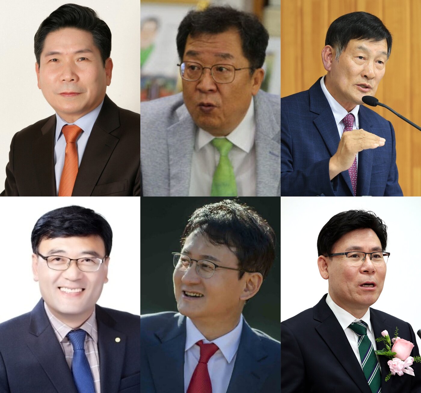 본문 이미지 - 사진 상단 왼쪽부터 김창규 시장, 이상천 전 시장, 박영기 제천시의원과 하단 왼쪽부터 전원표 민주당 제천·단양 위원장, 이충형 전 KBS파리특파원, 이동욱 충북도 행정부지사.&#40;자료사진&#41;/뉴스1