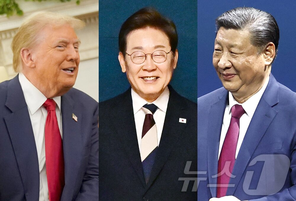 본문 이미지 - 이재명 대통령, 도널드 트럼프 미국 대통령, 시진핑 중국 국가주석. / 뉴스1 DB