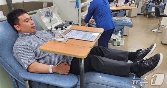 본문 이미지 - 케이워터기술이 헌혈 캠페인을 실천했다.(케이워터기술 제공. 재판매 및 DB금지)/뉴스1