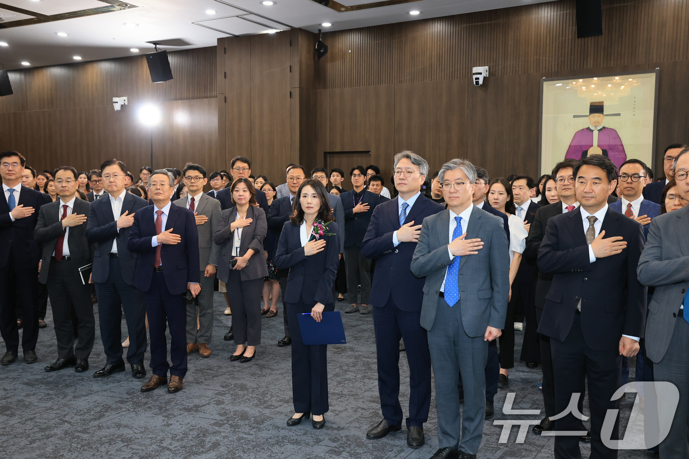 (서울=뉴스1) 임세영 기자 = 11일 서울 종로구 외교부 청사에서 김진아 외교부 2차관 취임식이 열리고 있다.  (공동취재) 2025.6.11/뉴스1