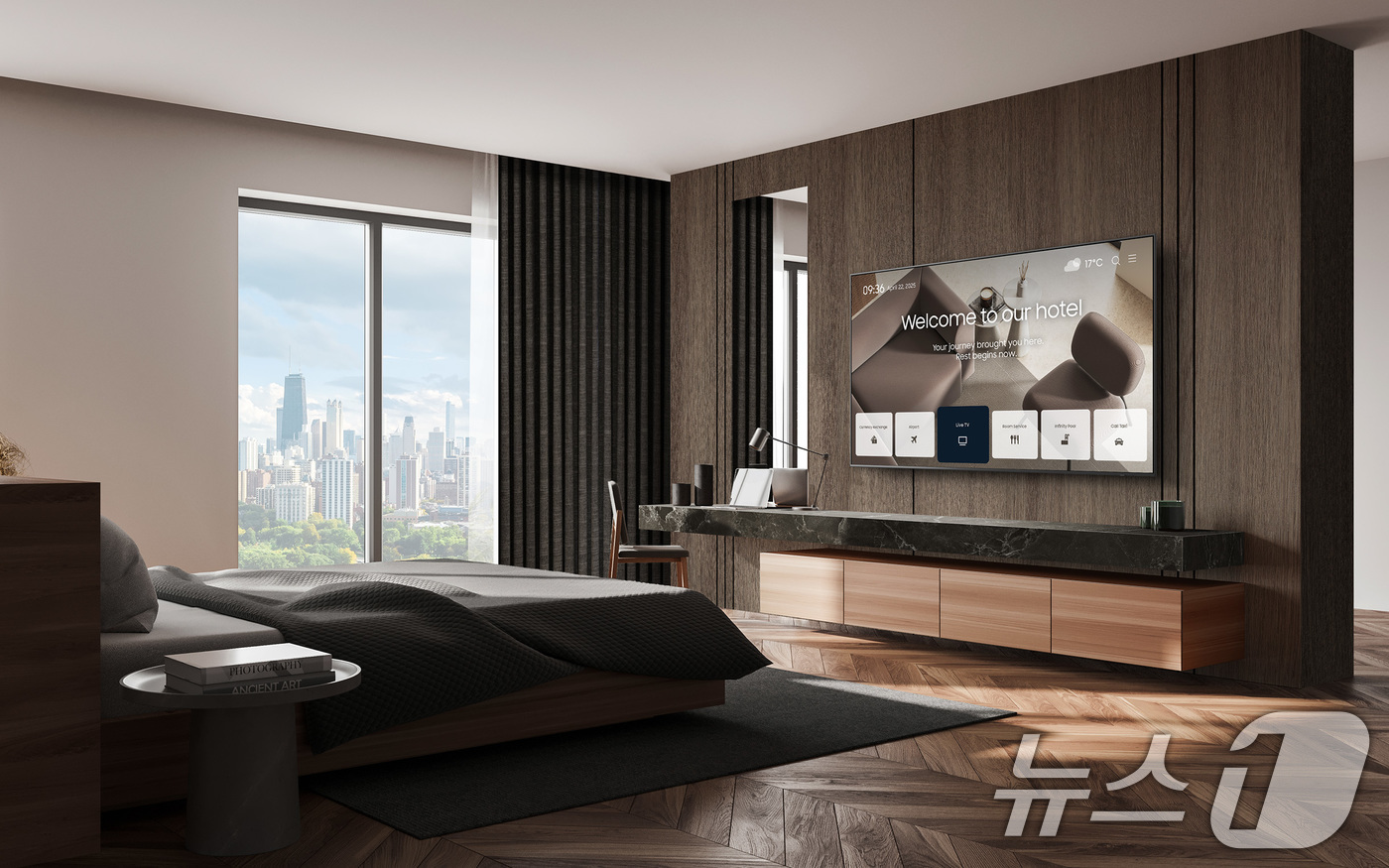 (서울=뉴스1) = 삼성전자가 '구글 캐스트' 탑재로 한 차원 높은 콘텐츠 시청 경험을 제공하는 2025년형 호텔 TV 신제품을 12일 글로번 출시한다고 밝혔다.사진은 삼성전자'구 …