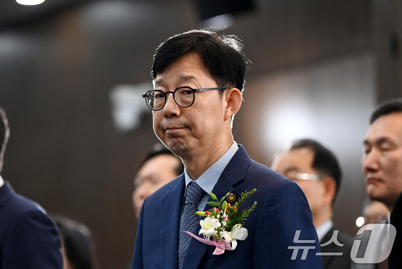 (서울=뉴스1) 임세영 기자 = 박윤주 외교부 제1차관이 12일 오전 서울 종로구 정부서울청사에서 열린 취임식에 참석해 있다.(공동취재) 2025.6.12/뉴스1