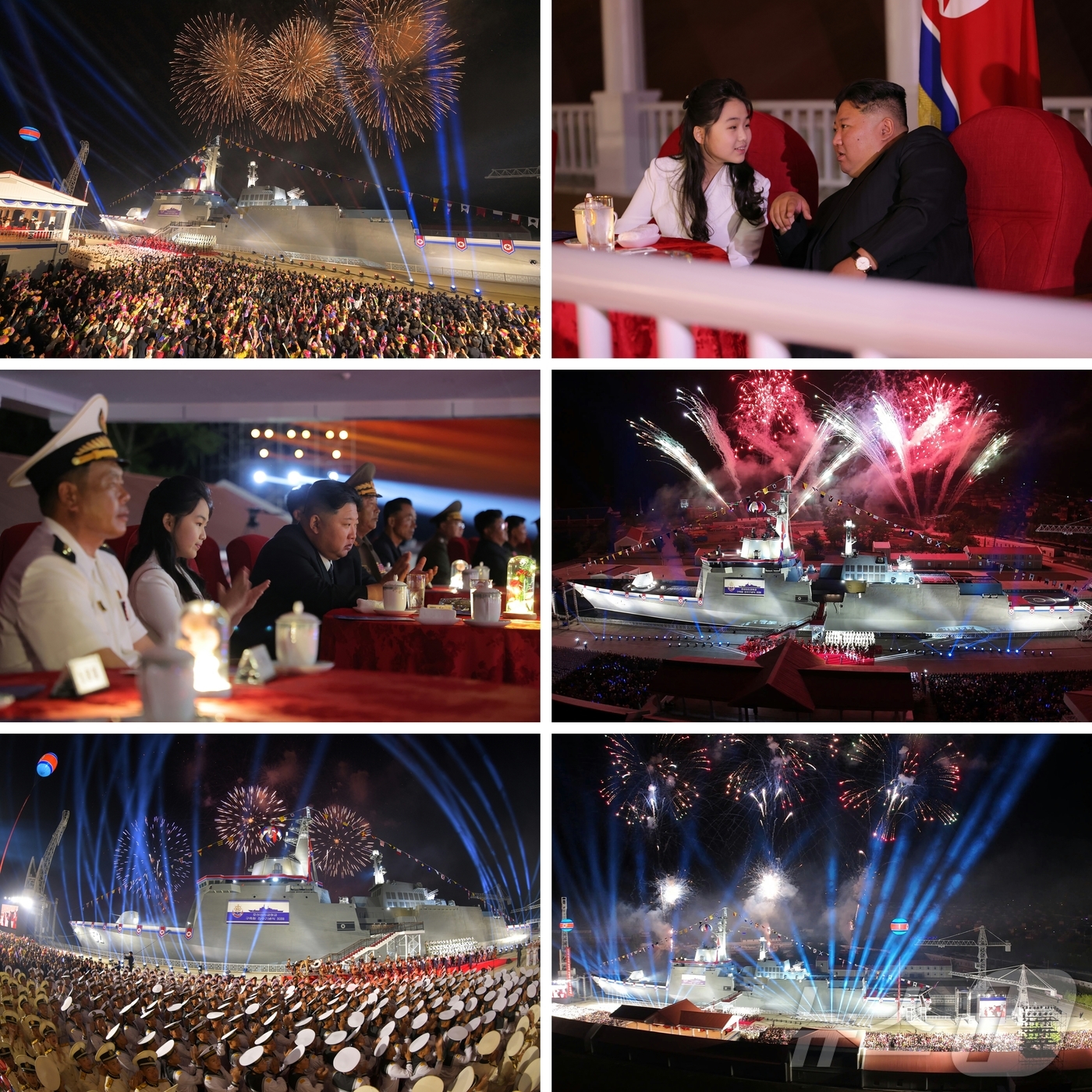 (평양 노동신문=뉴스1) = 북한 노동당 기관지 노동신문은 13일 "해군 구축함 진수기념식이 6월 12일에 나진조선소에서 진행됐다"고 보도했다. 김정은 당 총비서도 이날 진수식에 …