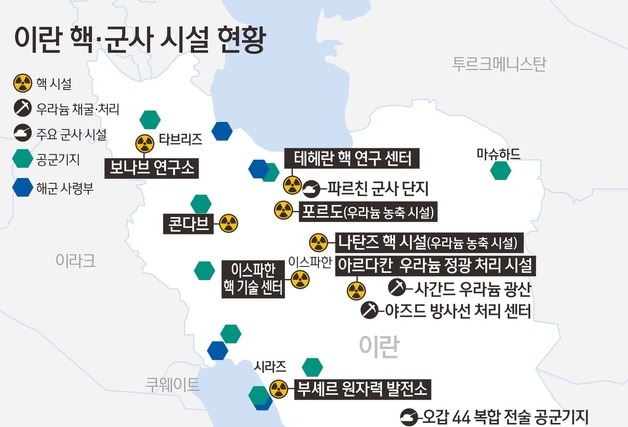 [그래픽] 이란 핵·군사 시설 현황
