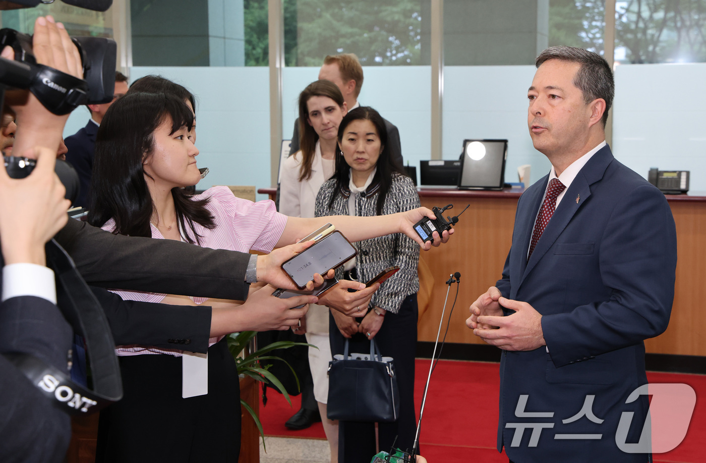 (서울=뉴스1) 임세영 기자 = 미국 국무부에서 동아태 차관보 대행 역할을 하는 션 오닐(Sean O’Neill) 동아태국 고위 관리(Senior Bureau Official)가 …