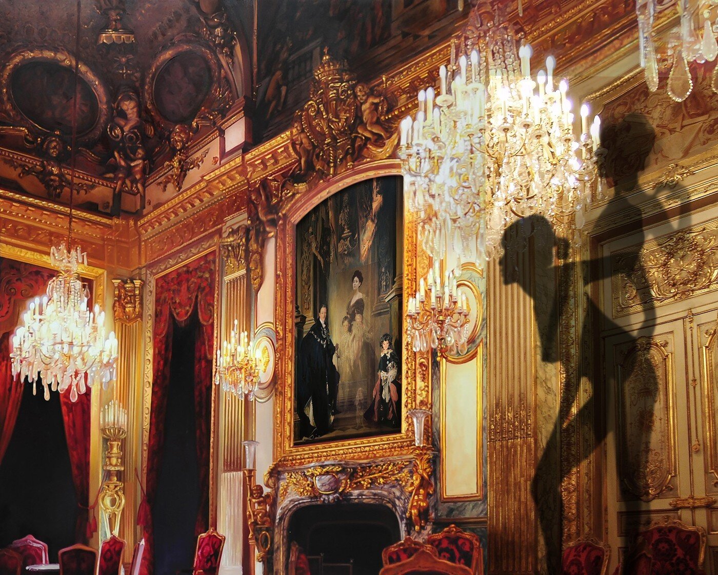 본문 이미지 - 배준성, The Costume of Painter- Shadow of Museum Ka, J.S.Sargent family jk, 181.8 x 227.3cm, 2014 (더 트리니티 갤러리 제공)