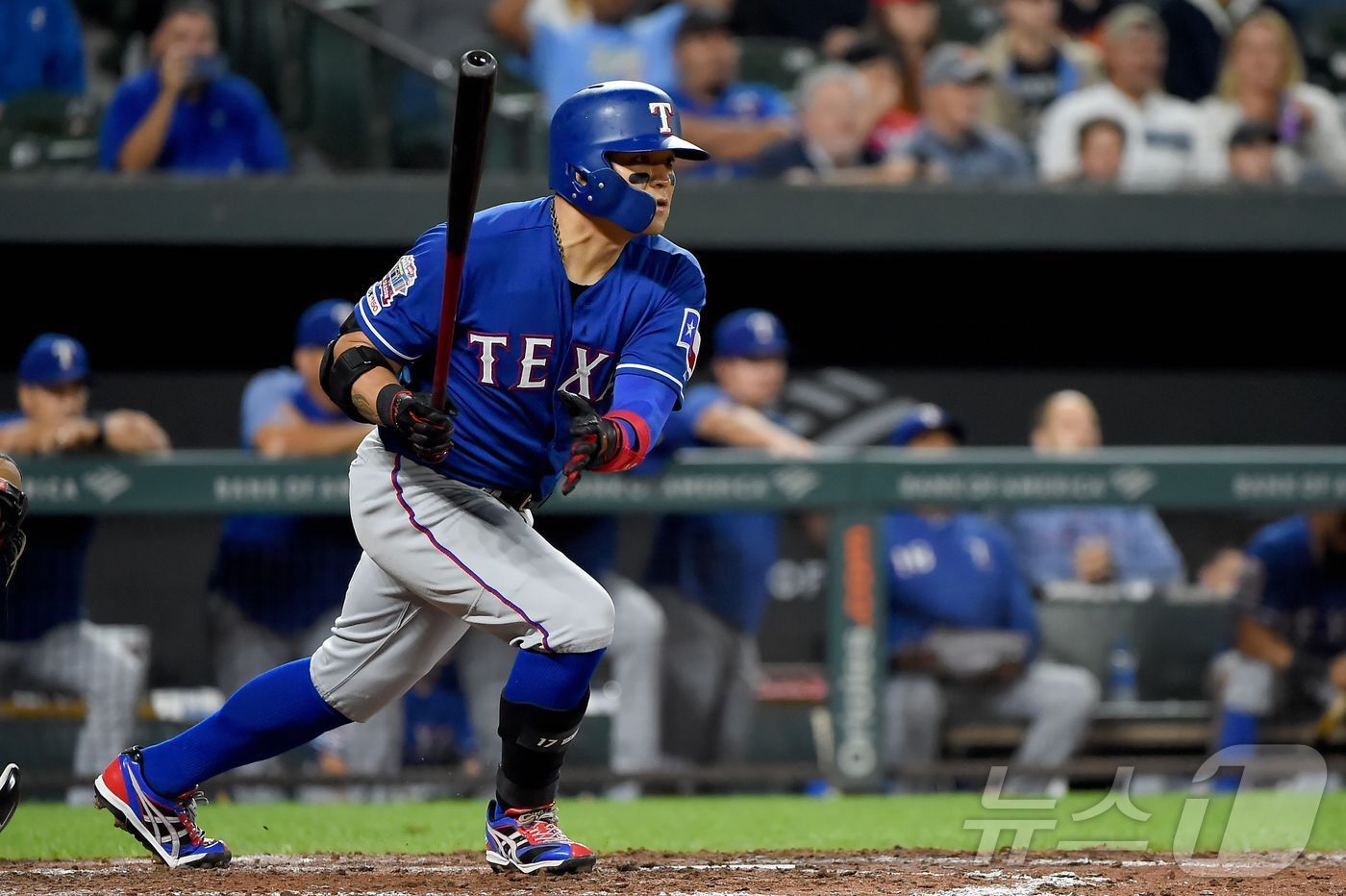본문 이미지 - 텍사스 레인저스 시절의 추신수. ⓒ AFP=뉴스1