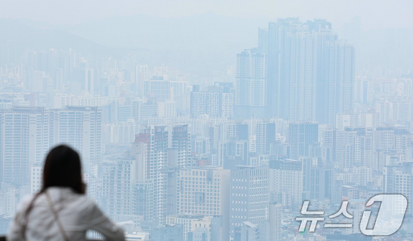 본문 이미지 - 서울 남산에서 바라본 서울 아파트 단지의 모습. /뉴스1 ⓒ News1 신웅수 기자