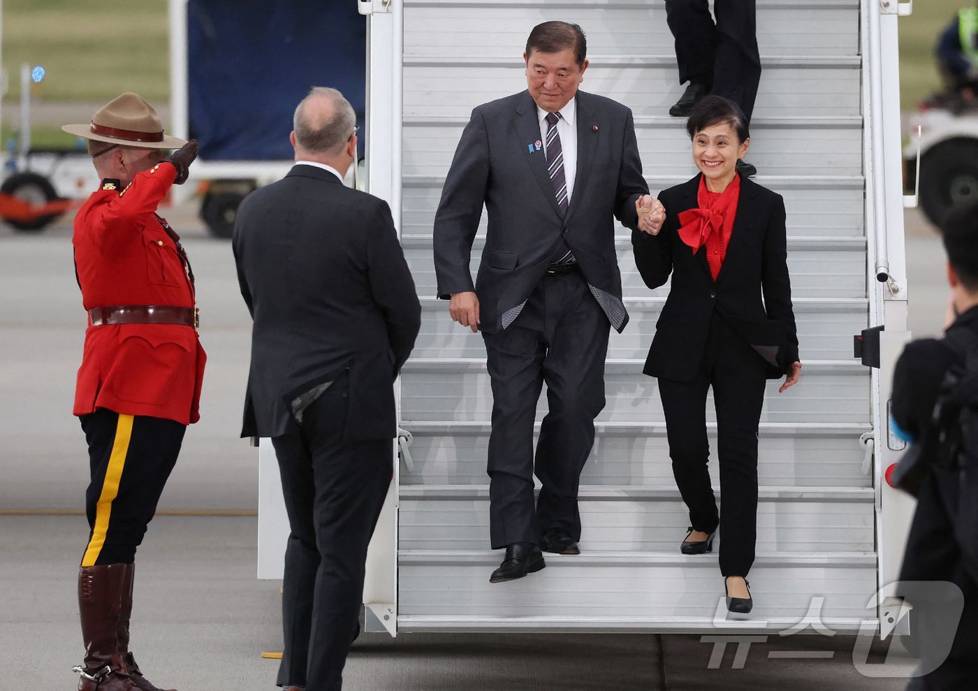 (캘거리 AFP=뉴스1) 최종일 선임기자 = 캐나다 알버타 주 남서부에 있는 관광 명소 카나나스키스에서 주요 7개국(G7) 정상회담이 16~17일(현지시간) 열리는 가운데 이시바 …