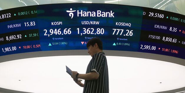 코스피 지수, 하루만에 반등 3년5개월만 2,940대