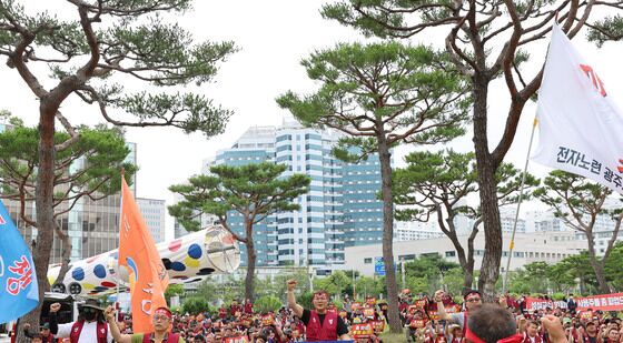 광주 버스노조 궐기대회