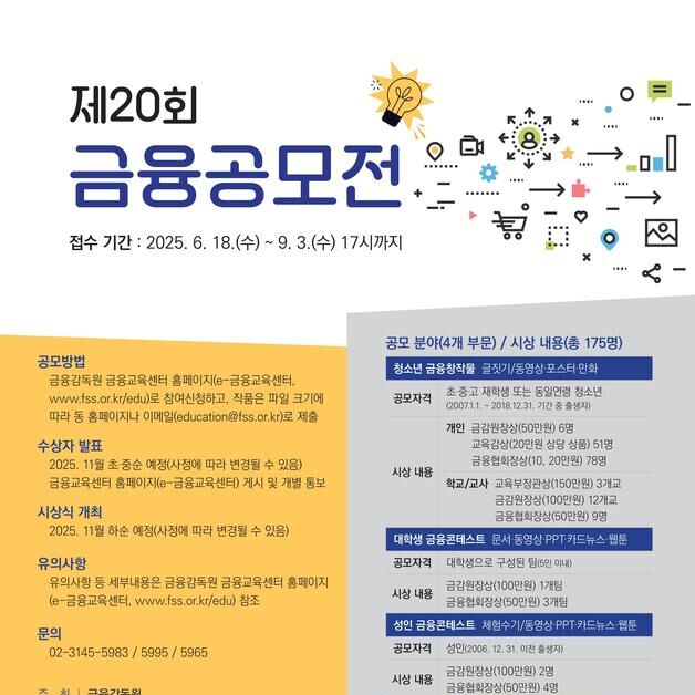 우리 삶의 금융을 찾습니다…금감원 '제20회 금융공모전' 개최