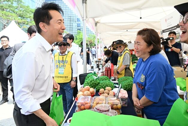 [동정] 오세훈 시장, 산불피해지역 희망장터 개장식 참석