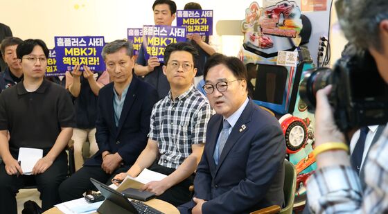 우원식 국회의장, 홈플러스 점주들과 소통
