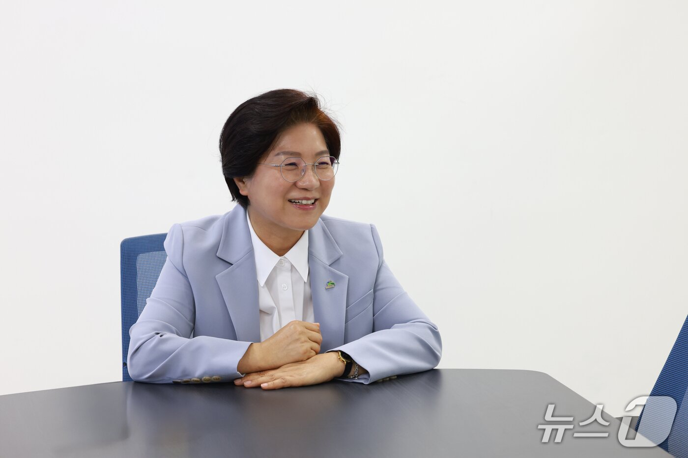 본문 이미지 - 김미경 은평구청장이 뉴스1과 인터뷰를 하고 있다.(은평구청 제공)