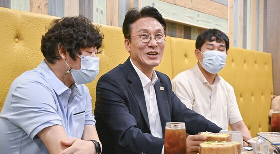 간담회 발언하는 김민석 후보자