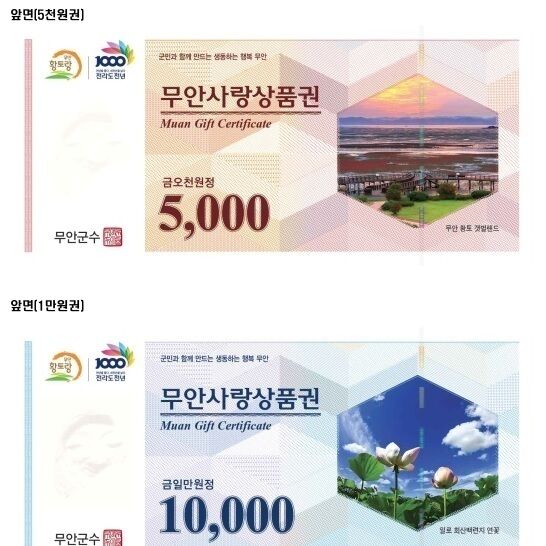 무안사랑상품권 특별지원 국비 20억원 확보