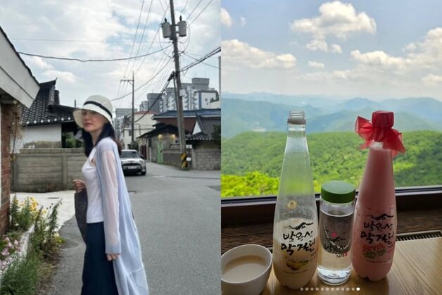 "그저 쉼" 이영애, 막걸리 마시며 만끽한 여유…민낯도 우월 [N샷]