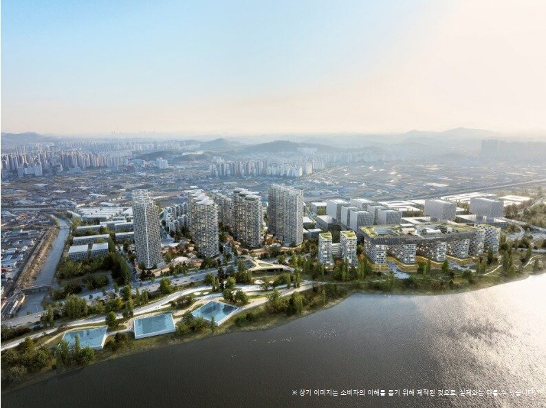 본문 이미지 - 한강 시네폴리스 조감도.&#40;KCC 건설 제공&#41;