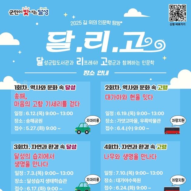 대구 달성군립도서관, '고령군과 함께하는 인문학' 운영