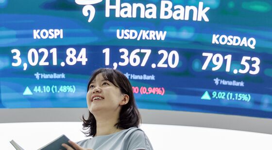 3000피 달성한 코스피 '증시 동반상승'…환율은 하락