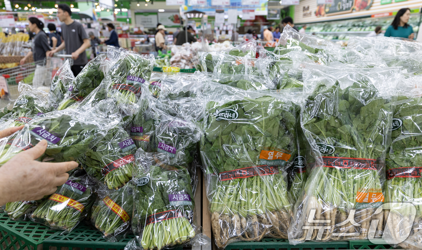 (서울=뉴스1) 이승배 기자 = 열무, 참외 등 여름 제철 농산물 가격이 줄줄이 오름세를 보이고 있다. 22일 한국농수산식품유통공사(aT) 농산물유통정보(KAMIS)에 따르면, 이 …