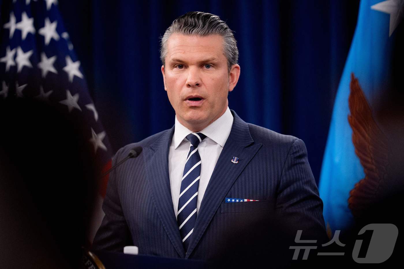 본문 이미지 - 피트 헤그세스 미국 국방장관. 2025.06.22 ⓒ AFP=뉴스1 ⓒ News1 류정민 특파원