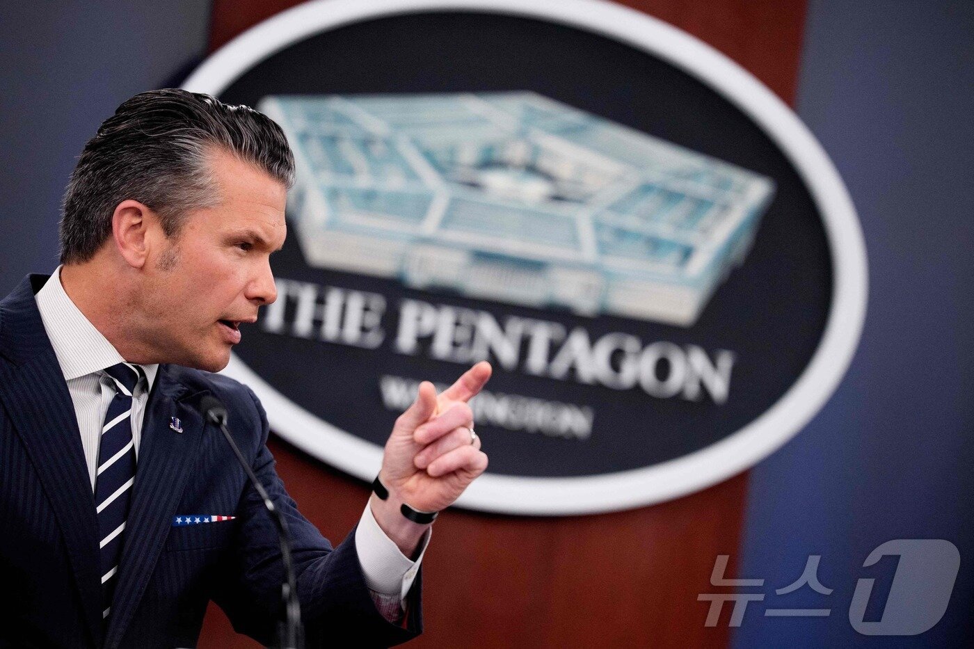 본문 이미지 - 피트 헤그세스 미국 국방부 장관 2025.06.22 ⓒ AFP=뉴스1 ⓒ News1 류정민 특파원