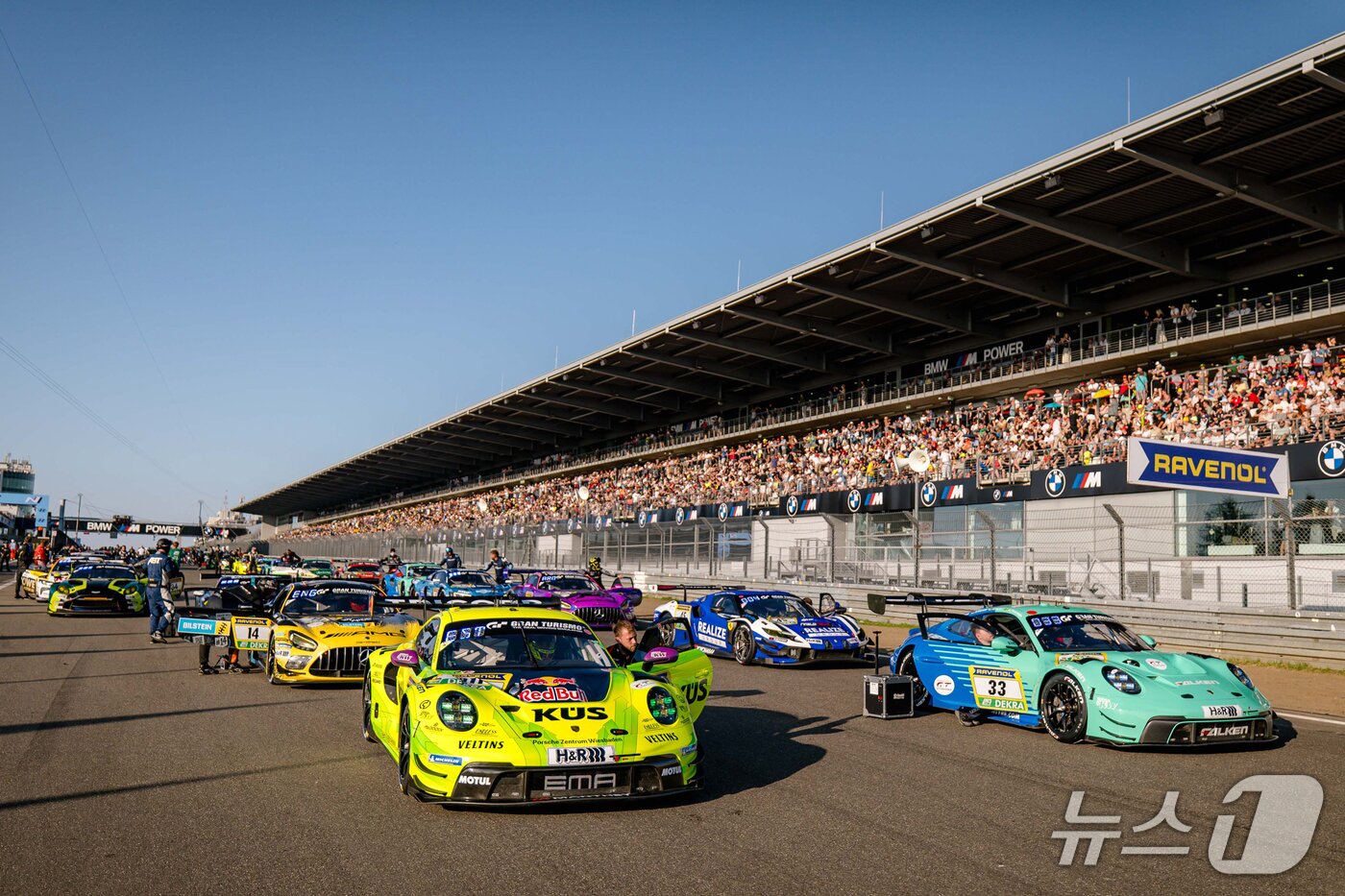The photo shows the vehicle preparing for the start of the race. / Photo courtesy of the Toyota Gazoo Rookie Racing Joint Press Corps