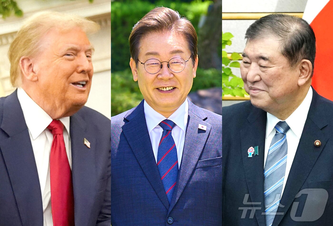 본문 이미지 - 도널드 트럼프 미 대통령, 이재명 대통령, 이시바 시게루 일본 총리.뉴스1 ⓒ News1
