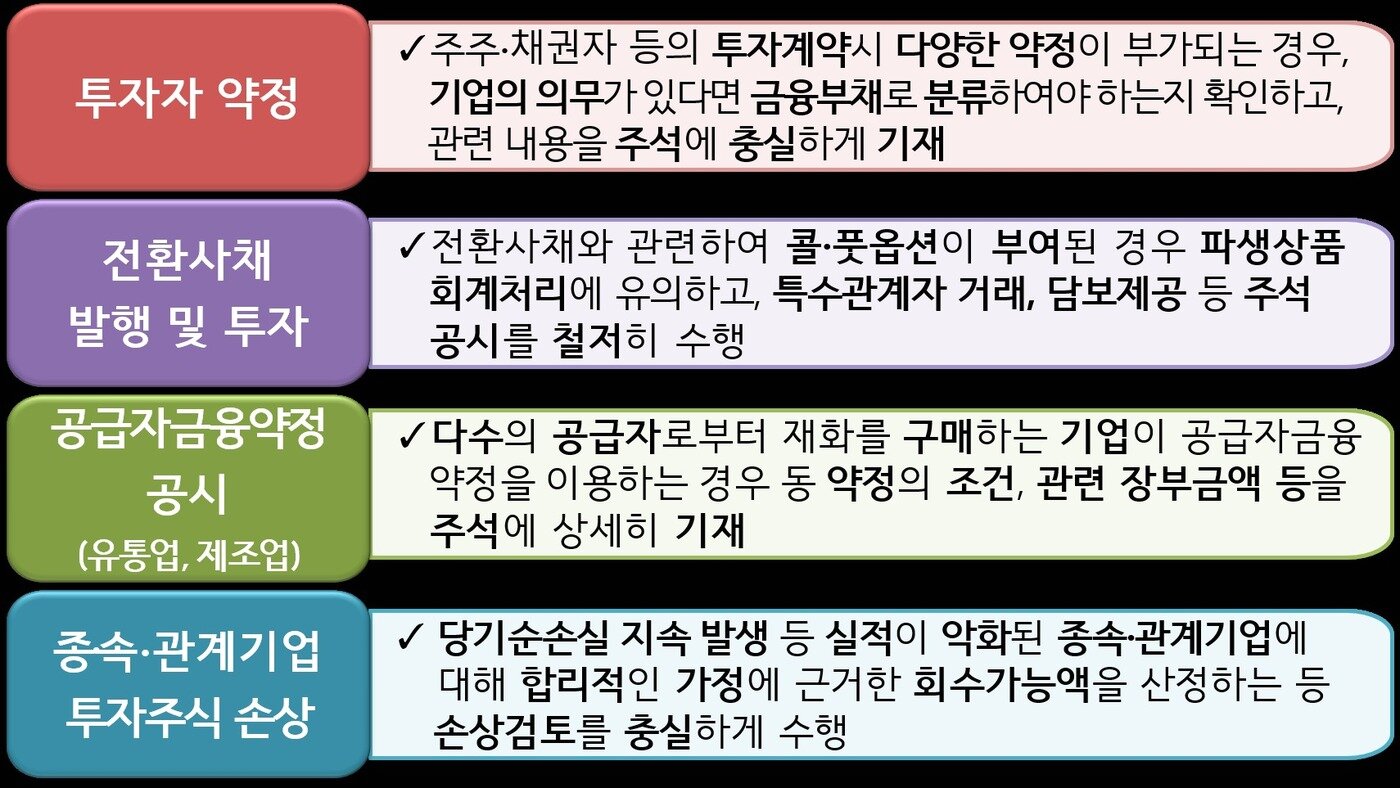 본문 이미지 - 2025년 재무제표에 대한 중점심사 회계이슈