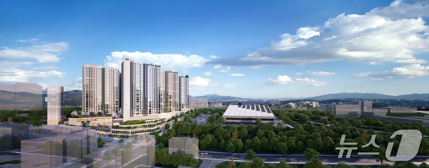 본문 이미지 - 양산자이 파크팰리체 조감도. (GS건설 제공. 재판매 및 DB 금지)