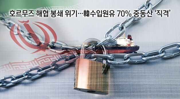[오늘의 그래픽] 호르무즈 해협 봉쇄 위기…韓수입원유 70% 중동산 '직격'