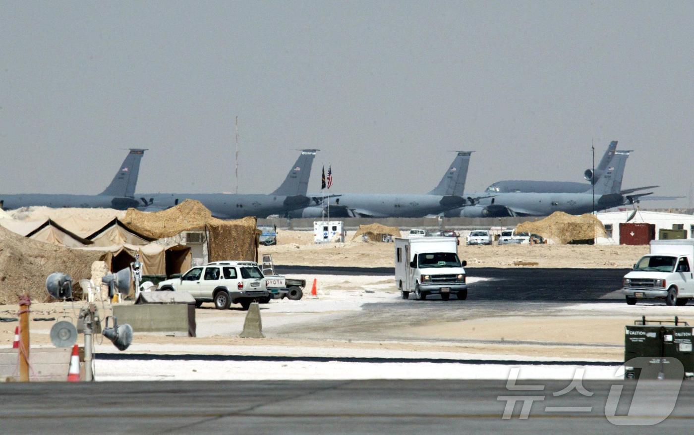 본문 이미지 - 카타르 도하 남쪽에 위치한 알 우데이드 미군 공군 기지 ⓒ AFP=뉴스1 ⓒ News1 류정민 특파원