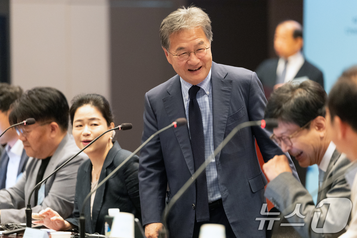 (서울=뉴스1) 이승배 기자 = 조셉 윤 주한 미국대사대리가 24일 오전 서울 중구 프레스센터에서 '한·미 외교 관계 전망과 과제'를 주제로 열린 한국언론진흥재단(KPF) 초청 세 …