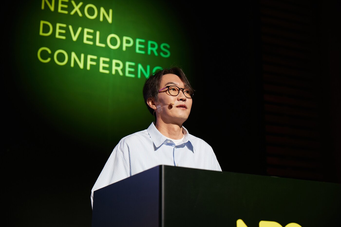 본문 이미지 - 이정헌 넥슨 일본법인 대표가 24일 경기 성남시에서 열린 넥슨개발자콘퍼런스(NDC) 환영사를 전하고 있다.(넥슨 제공. 재판매 및 DB금지)2025.6.24/뉴스1