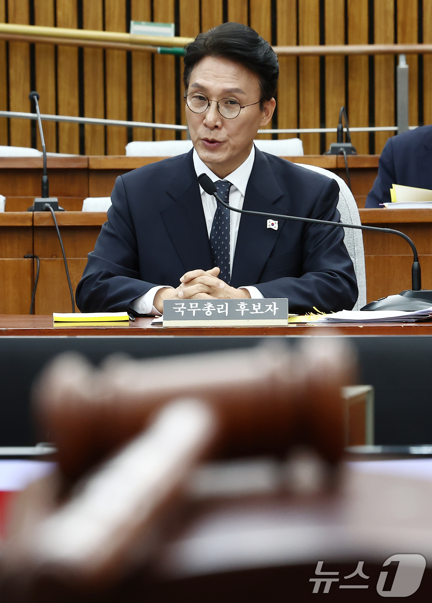 (서울=뉴스1) 김민지 기자 = 김민석 국무총리 후보자가 24일 오전 서울 여의도 국회에서 열린 인사청문회에 출석해 질의에 답변하고 있다. 2025.6.24/뉴스1