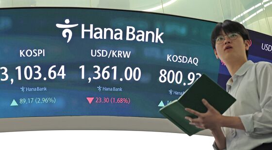 3년 9개월 만 3100에 안착한 코스피, 코스닥은 800으로