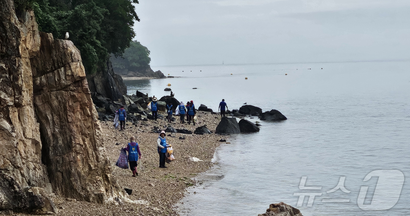 (당진=뉴스1) 이동원 기자 = 석문면(면장 김영일)은 26일 석문 환경지킴이(회장 박경희) 단체 회원 60여 명, 석문농협 직원들과 왜목마을 일대에서 환경정화 활동을 실시했다.이 …