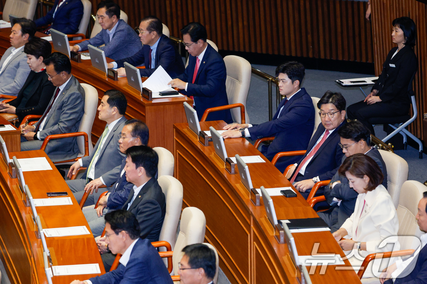 (서울=뉴스1) 안은나 기자 = 이재명 대통령이 26일 오전 서울 여의도 국회에서 열린 제426회국회(임시회) 제2차 본회의에서 2025년도 제2회 추가경정예산안에 대한 정부의 시 …