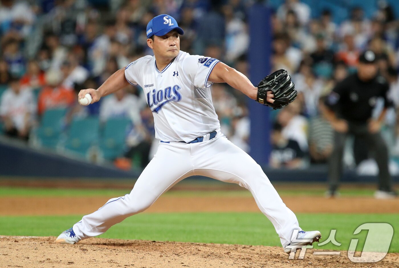 본문 이미지 - 역투하는 삼성 라이온즈 투수 오승환. 2025.6.26/뉴스1 ⓒ News1 공정식 기자